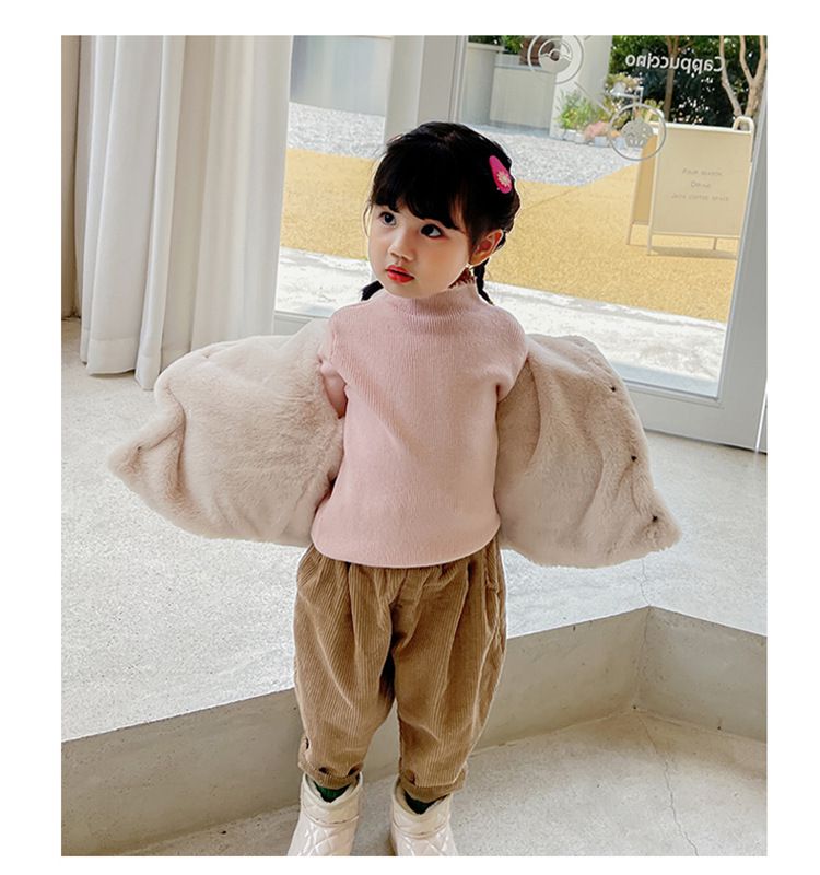 加絨加厚造型連帽鋪棉外套-毛茸茸熊熊-粉色