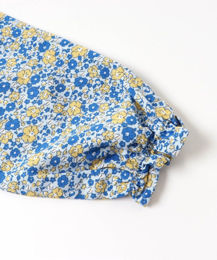 日本 apres les cours - 少女系滿版印花定番長袖洋裝-碎花-暖黃