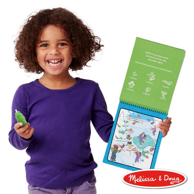 美國瑪莉莎 Melissa & Doug - 旅遊樂-水畫冊,Let's Explore-春夏秋冬