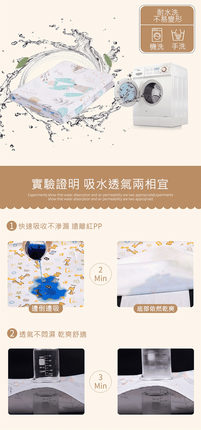 JoyNa - 防水隔尿墊床單 保潔墊 寵物墊-彩色恐龍