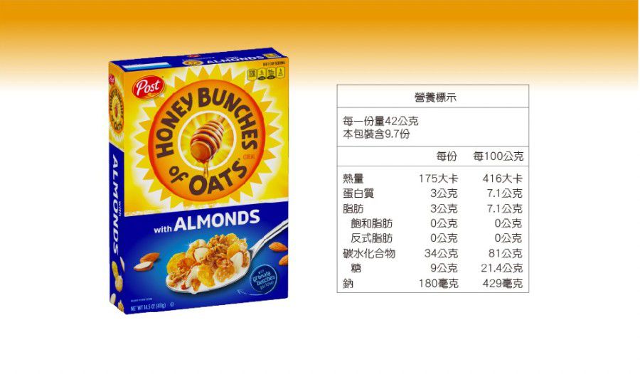 Post - 蜂蜜杏仁早餐穀片-2022/5/9-蜂蜜杏仁-411g