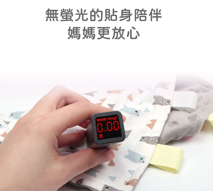 Vanibaby - 豆豆絨咬咬安撫巾（固齒器/標籤）-灰色小熊·