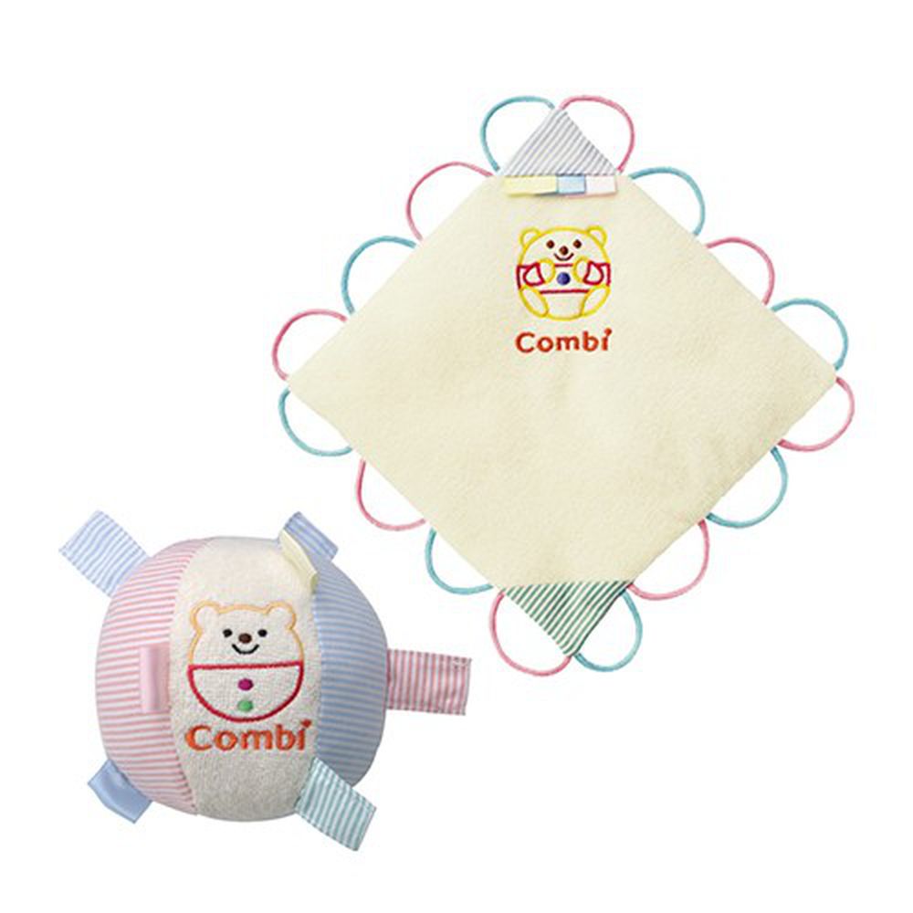 日本 Combi - 歡樂寶貝手巾+寶貝球-3個月以上