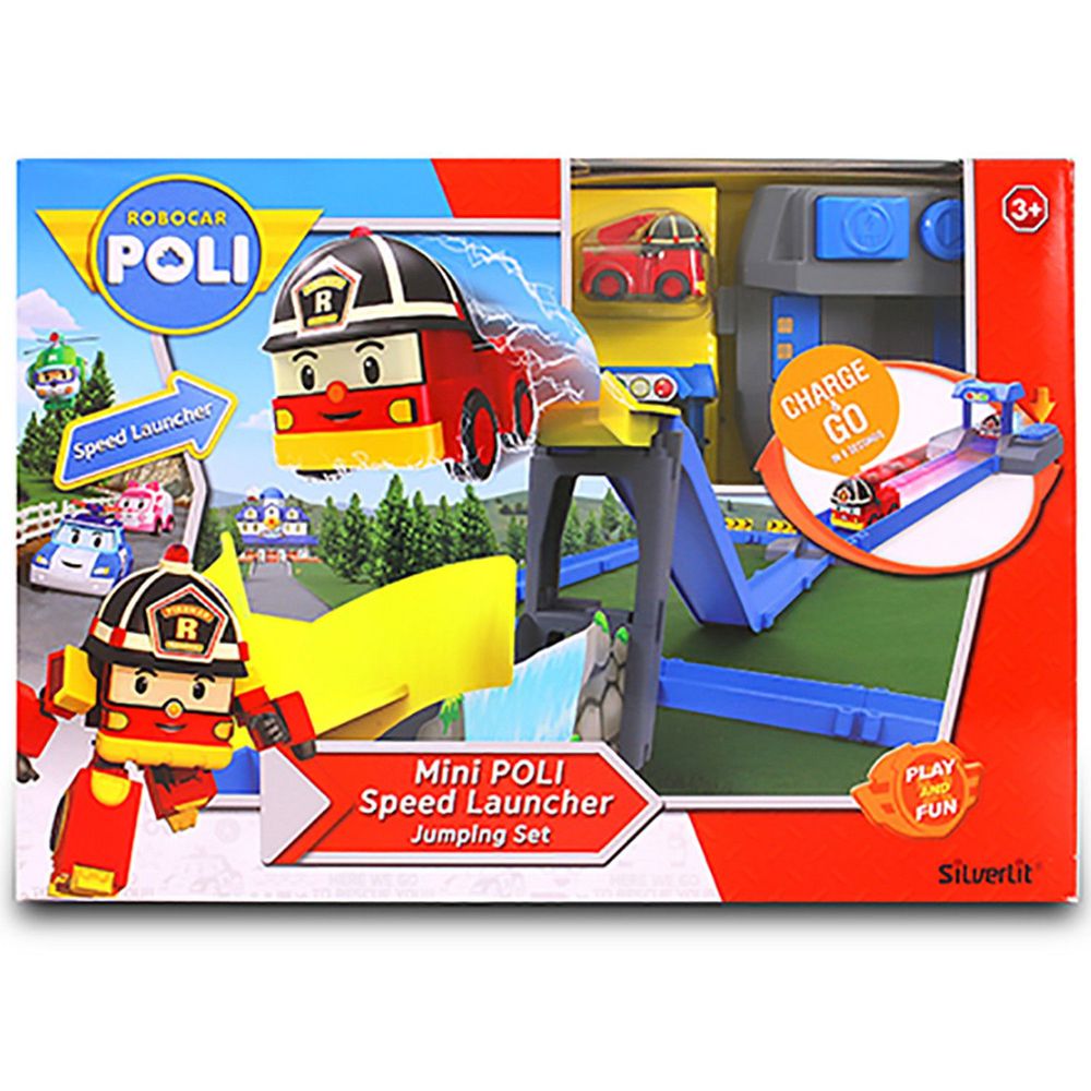 POLI 波力 - 迷你波力特技軌道系列-飛越橋墩組-附迷你羅伊充電車1台