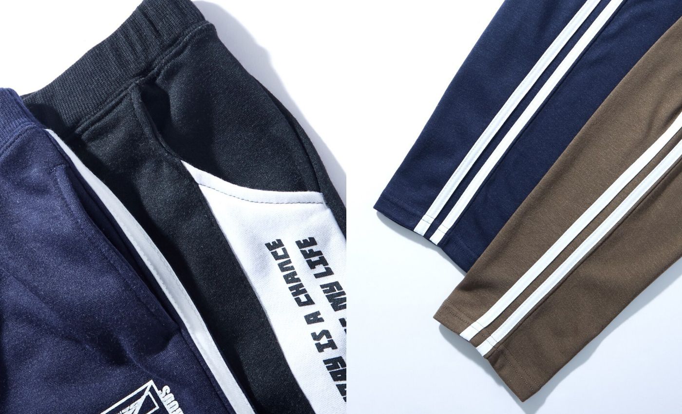 日本 Nissen - 舒適休閒長褲 超值兩件組-雜灰/墨綠