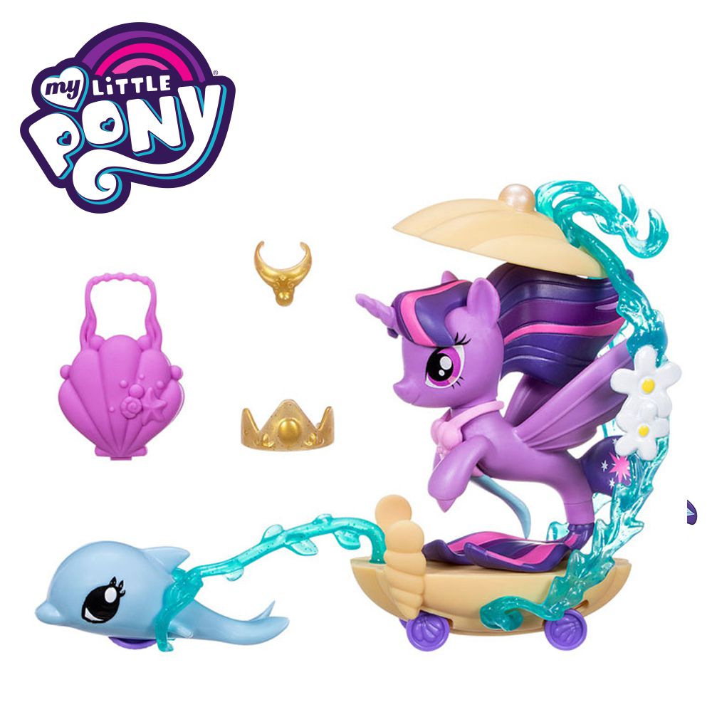 Hasbro 孩之寶 - (紫悅公主馬車)彩虹小馬電影3吋海底場景組