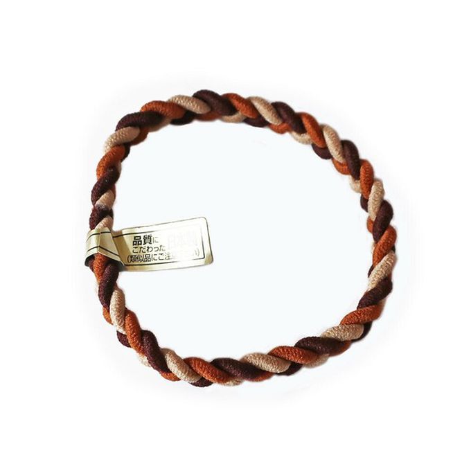 日本 Melody Accessory - 日本製 專利耐用麻花編織髮圈(5入組)-天空藍