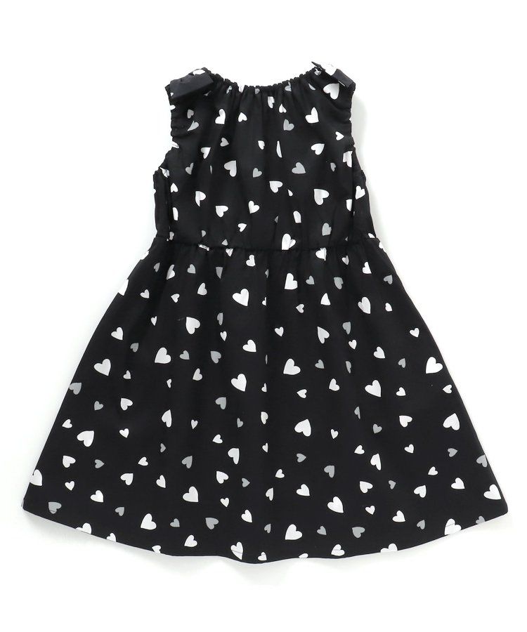 日本 apres les cours - 肩蝴蝶結浪漫印花無袖A字洋裝-向日葵-水藍