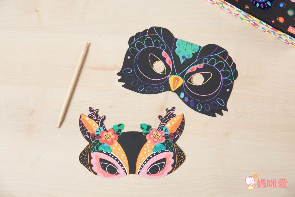 法式木質串珠 DIY【Janod】串珠手鍊、水晶貼畫、刮畫動物面具