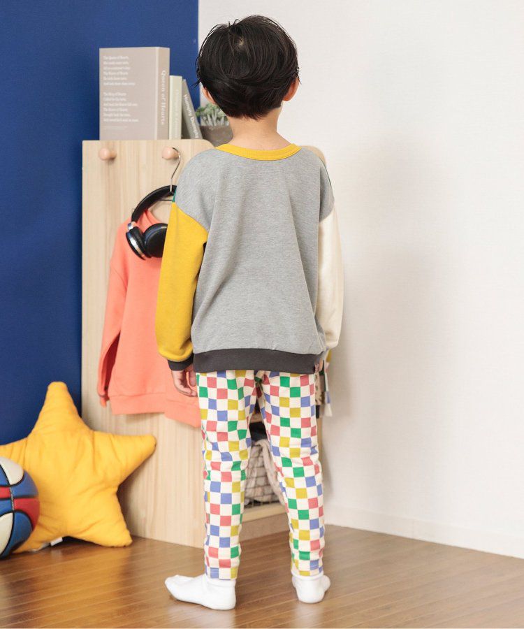 日本 BREEZE - 正反OK！裏毛圓領縫線長袖上衣-橘