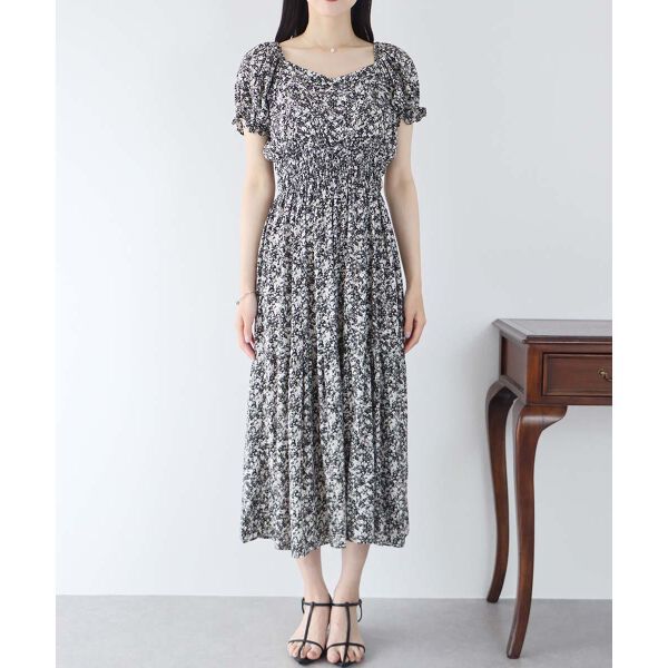 日本 BLUE EAST - 甜美氣質泡泡袖收腰洋裝-薄荷綠