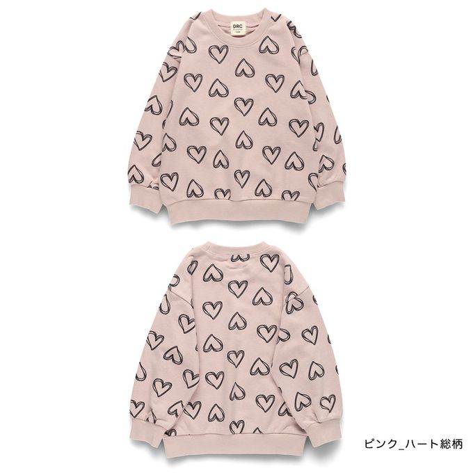 日本 BRANSHES - 可愛女孩印花縮口長袖上衣-英文LOGO-燕麥