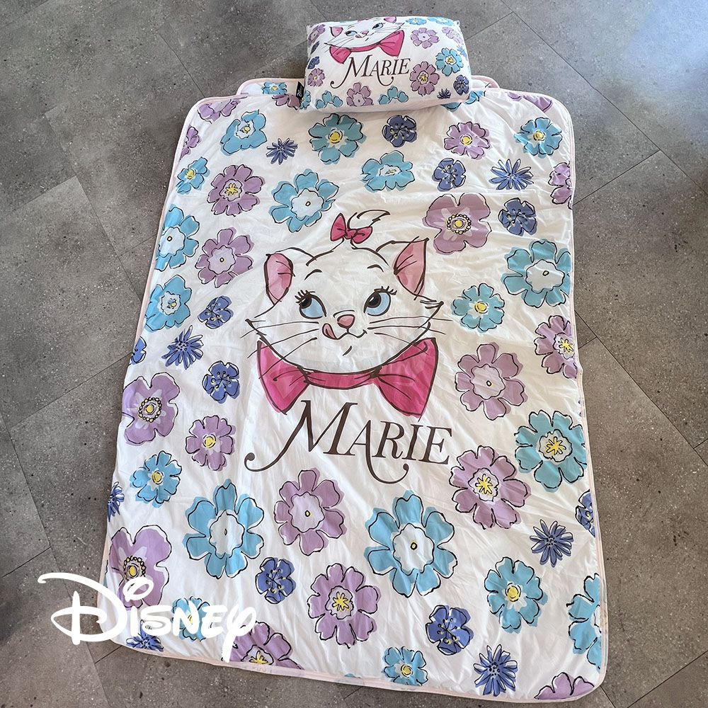 迪士尼Disney - 涼感兒童三合一睡墊-花朵瑪麗貓 (枕頭+枕套*1/睡墊*1/被子*1)