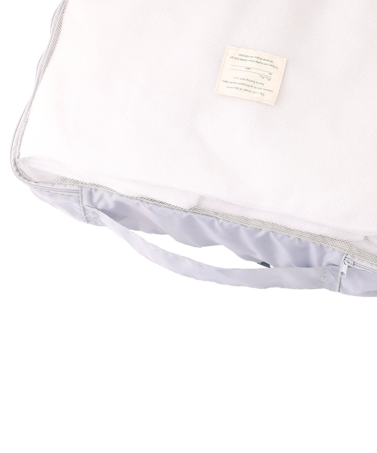 日本代購 - 網眼式衣物旅行收納袋-淺灰 (L(42×30×28cm))