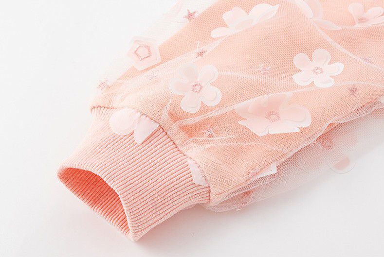 蕾絲花邊連身裙-粉色