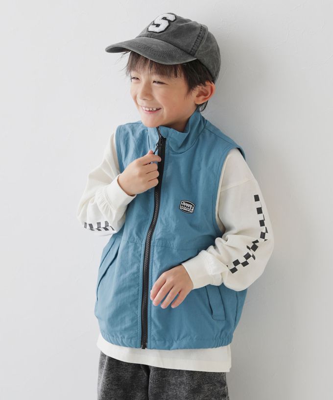 日本 devirock - 防潑水 輕量時尚好收納尼龍背心-天藍