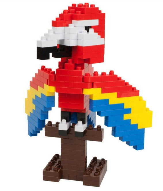 香港JEKCA積卡百變積木 - 動物積木-鸚鵡-260PCS