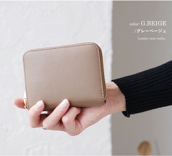 日本 LIZDAYS - 真皮多卡收納迷你短夾/錢包-內裏印花-黑 (11x9x2.5cm)