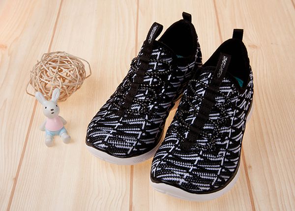 SKECHERS - Appeal2.0黑白紋兒童運動鞋