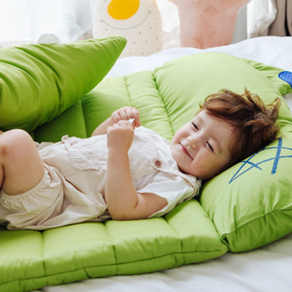 韓國Daby - 【2020年新款】大怪獸兒童睡袋+帆布收納袋-青蛙Frogy(綠色)