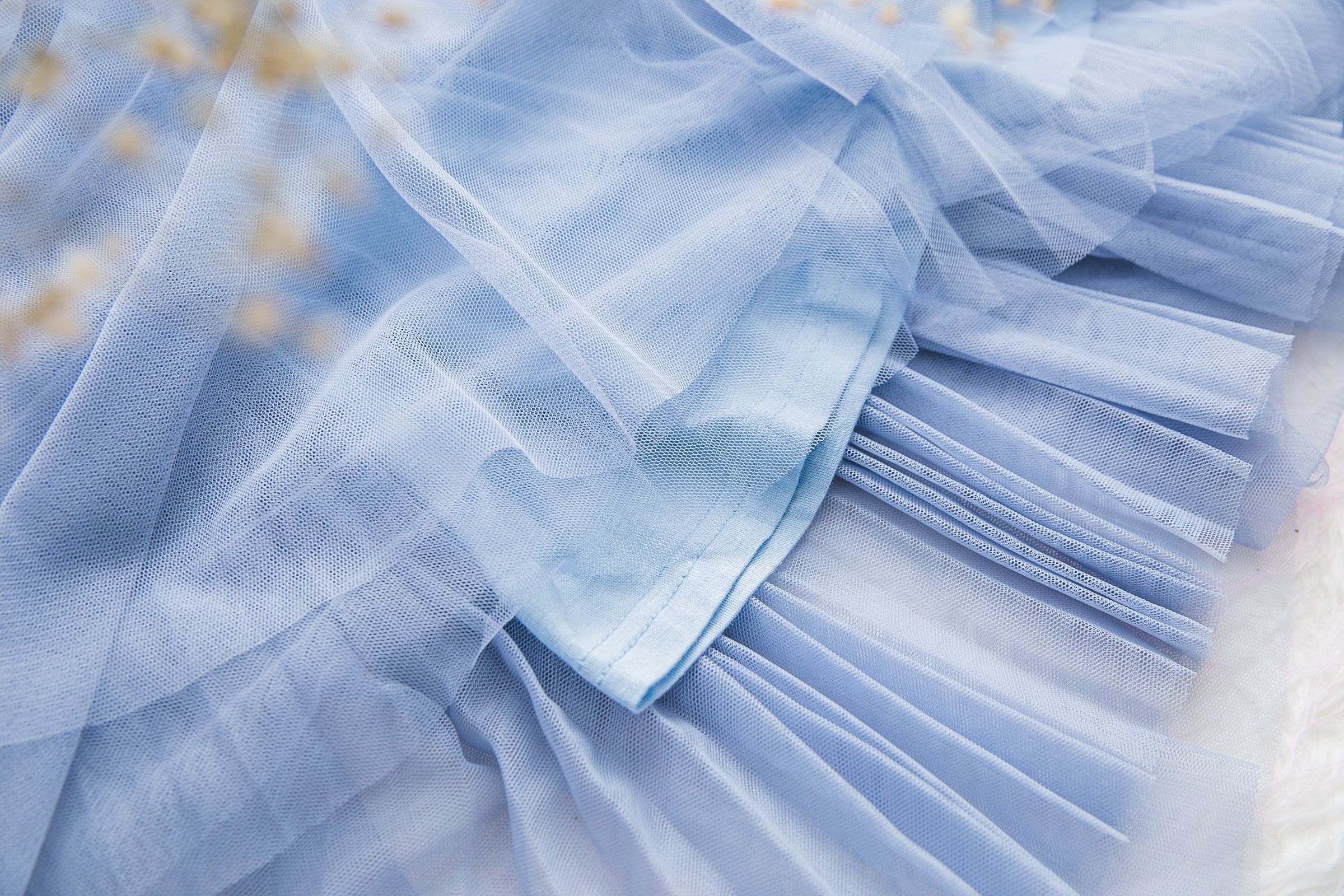 Peachy - 北鼻款*獨家訂製綿柔法式浪漫三層蓬紗裙-三層蓬版-仙杜瑞拉藍