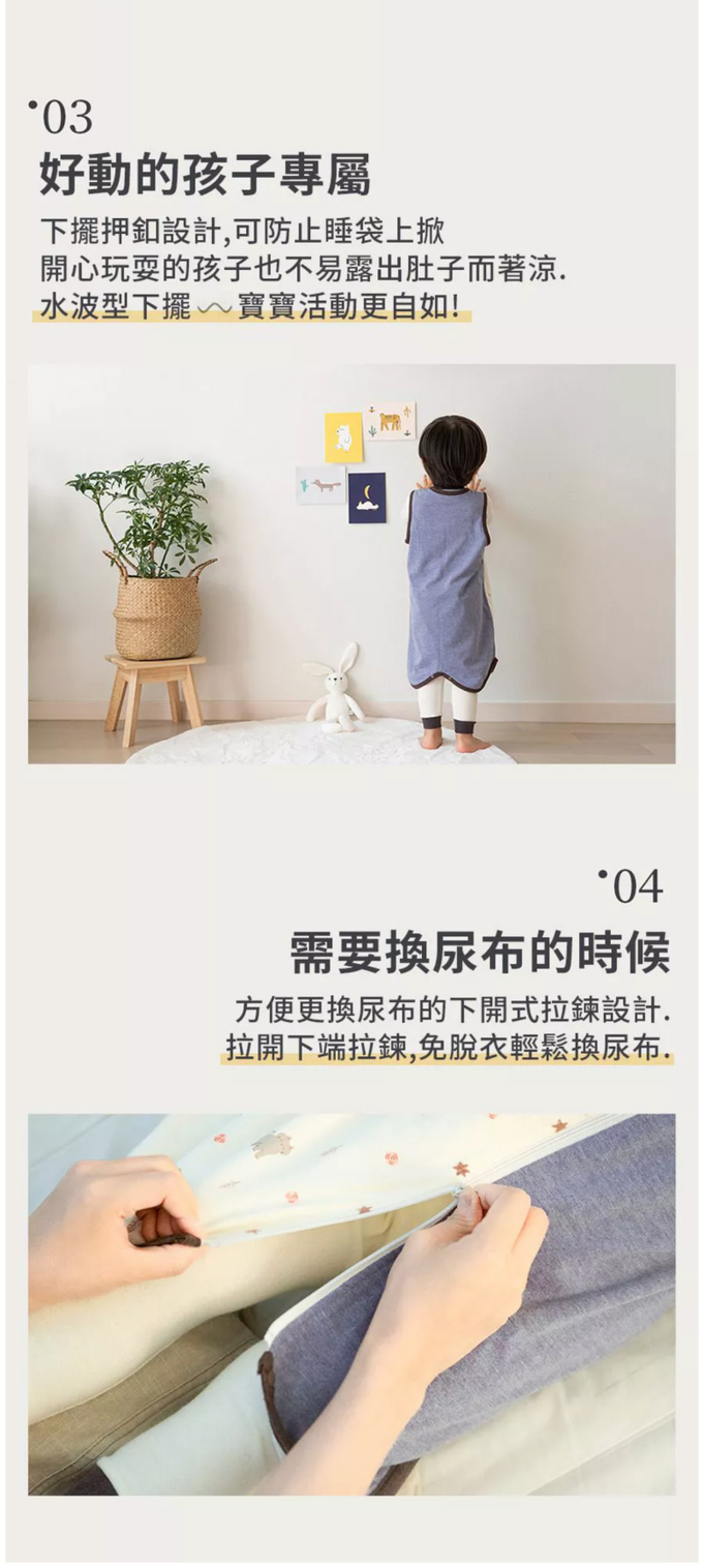 韓國 Han's Pumpkin - 四季型防踢被-拉鍊式-斑斑小虎