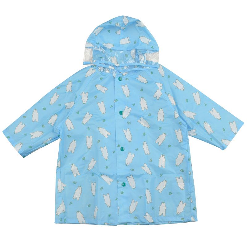 akachan honpo - 雨衣-白熊-淡藍色