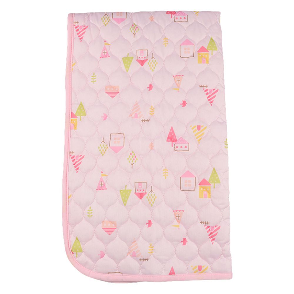 akachan honpo - 雙面涼感保潔墊 背面棉紗-粉紅色-70×120cm