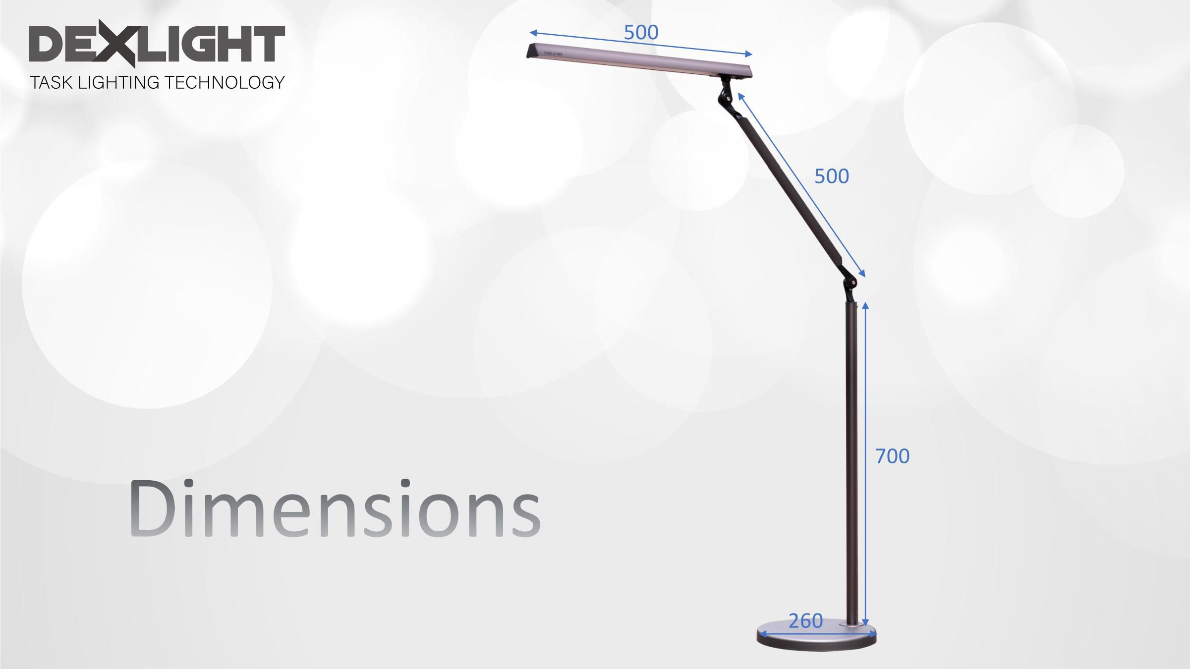 DEXLIGHT 德克斯檯燈 - Universe環宇 LED單臂立燈-座夾兩用-深灰色