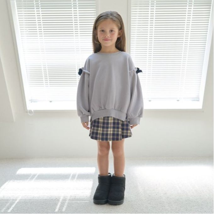 日本 Lycee mine - 學院風俏麗格紋褲裙-蘇格蘭格紋-靛藍x黃