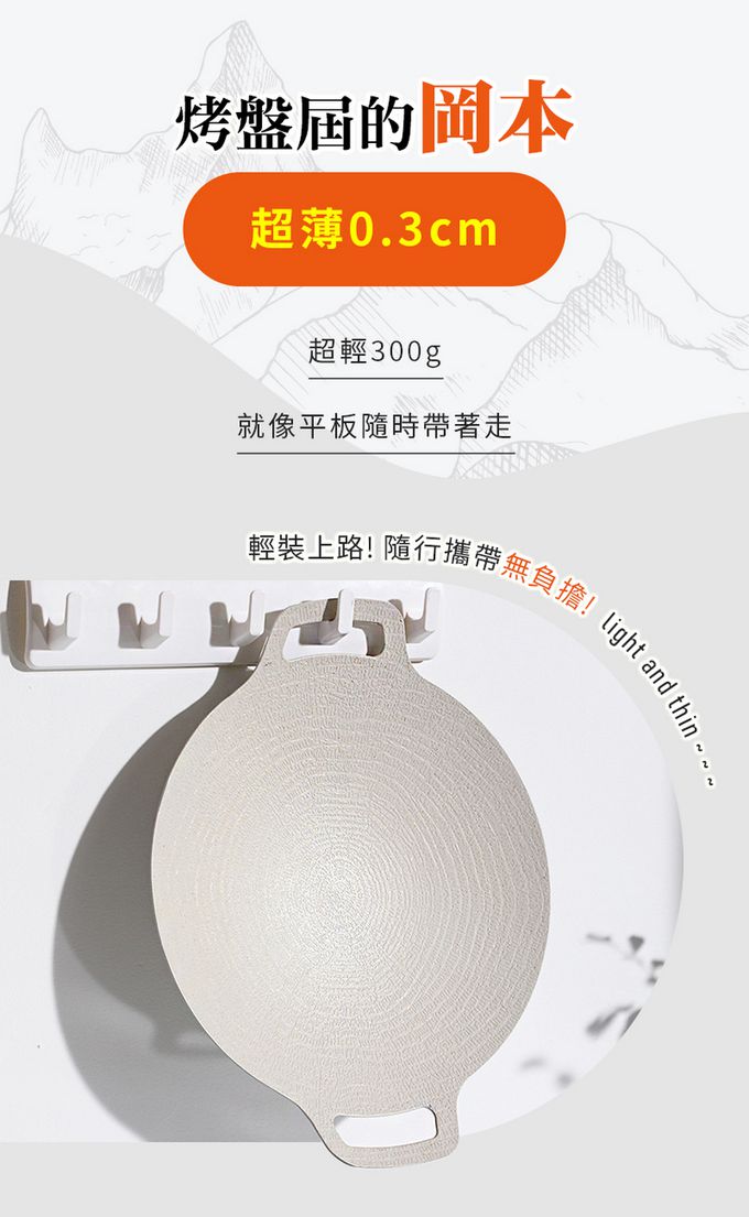 SHANER - 山點儀式感圓周烤盤-黑色