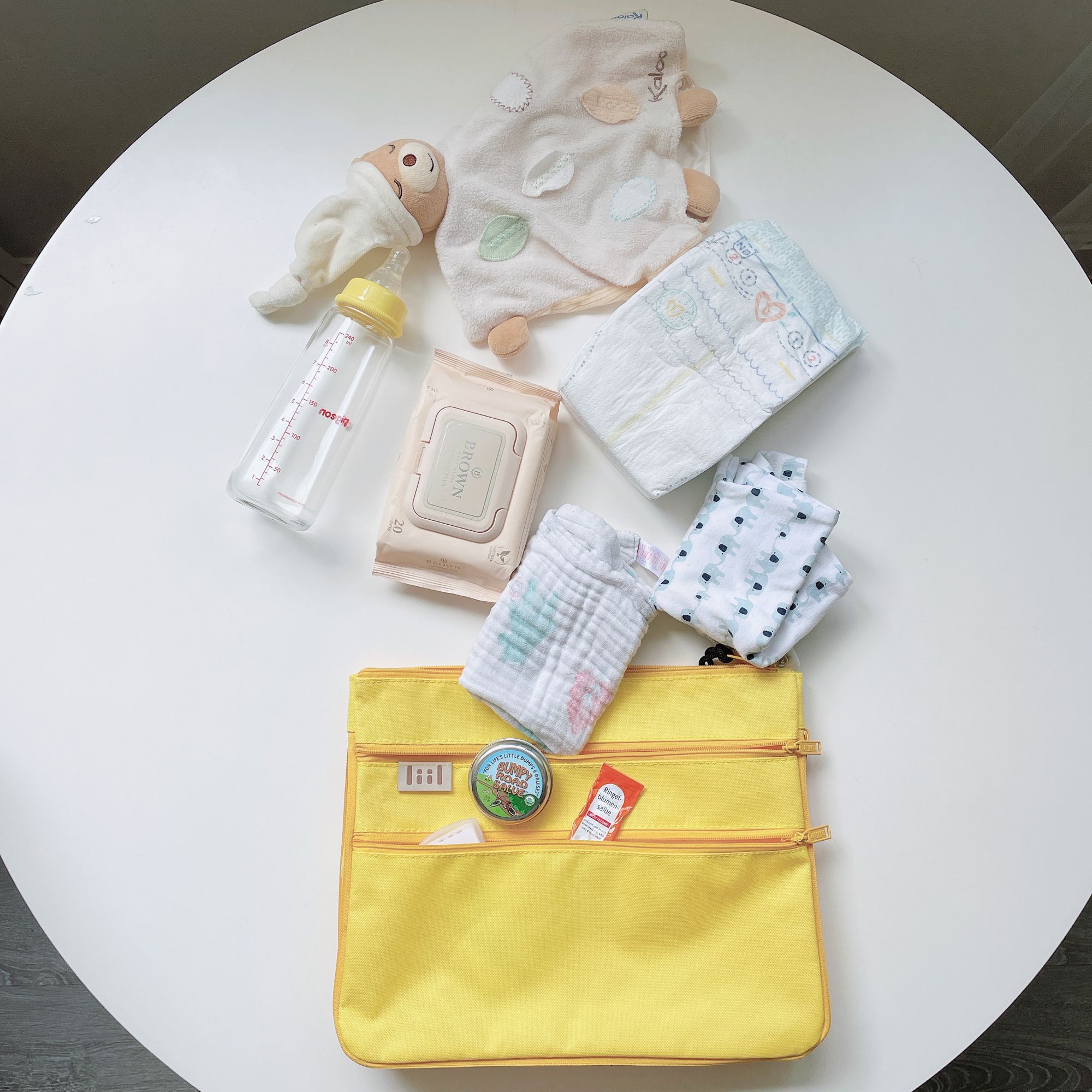 理理 liil - 紋理三拉鏈收納文件袋-風鈴藍 (M-250x190x45mm)