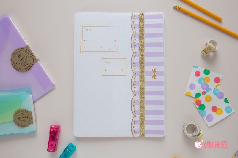 日本文具 SONIC - 聯絡簿考卷專用收納夾-公主粉 (A4)