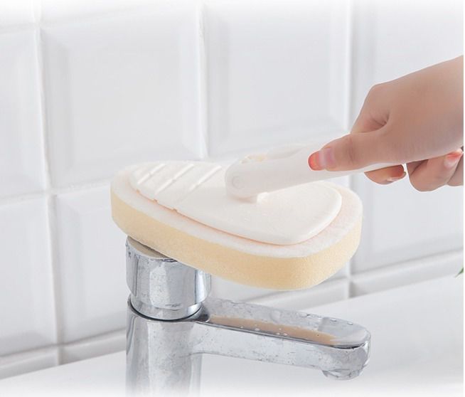 多功能居家清潔掃除套組-常用系列-2節輕巧伸縮桿x1+靜電除塵拖把頭x1+除塵撢頭x1+掃把頭x1+磁磚清潔刷頭x1+海綿刷頭x1+乾巾x3+濕巾x3