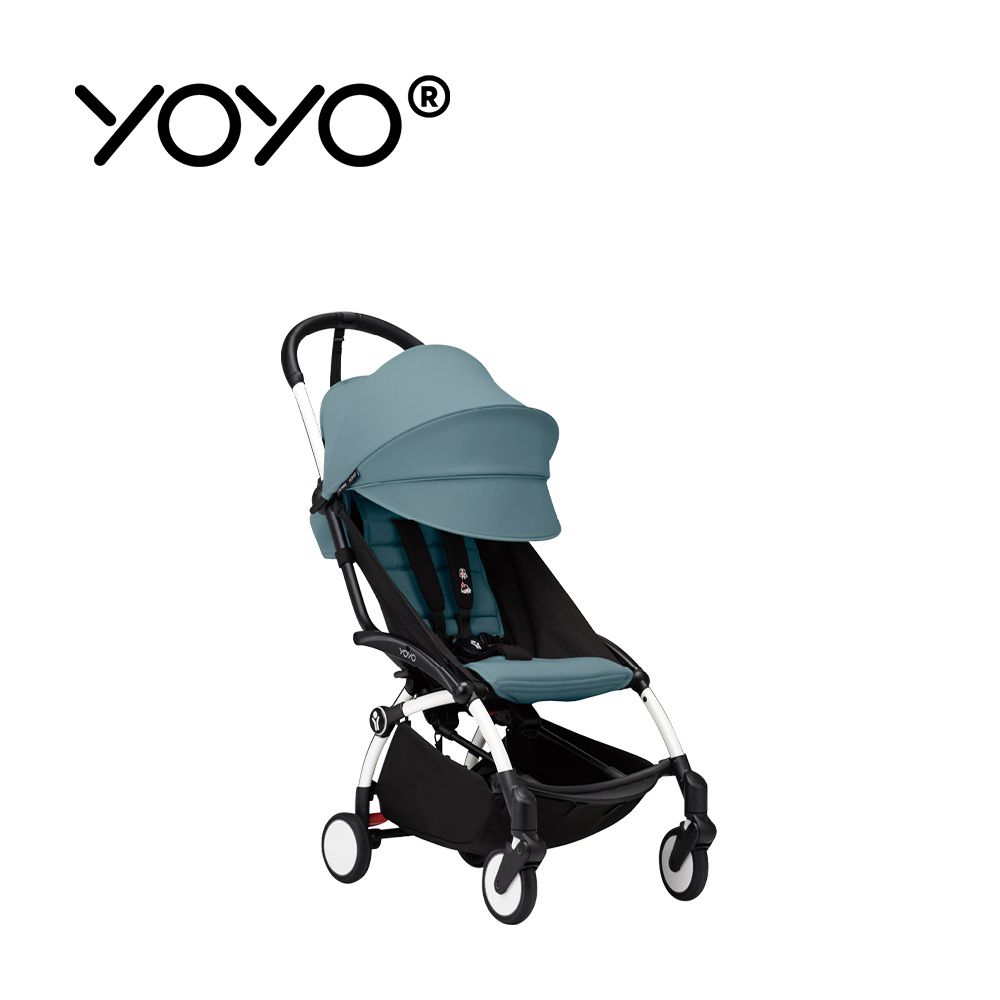YOYO³ 6+推車組合-(含車架)-白色車架+湖水藍