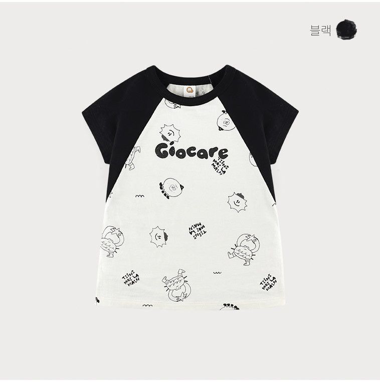 韓國 milk mile - 童趣原子筆塗鴉上衣-黑