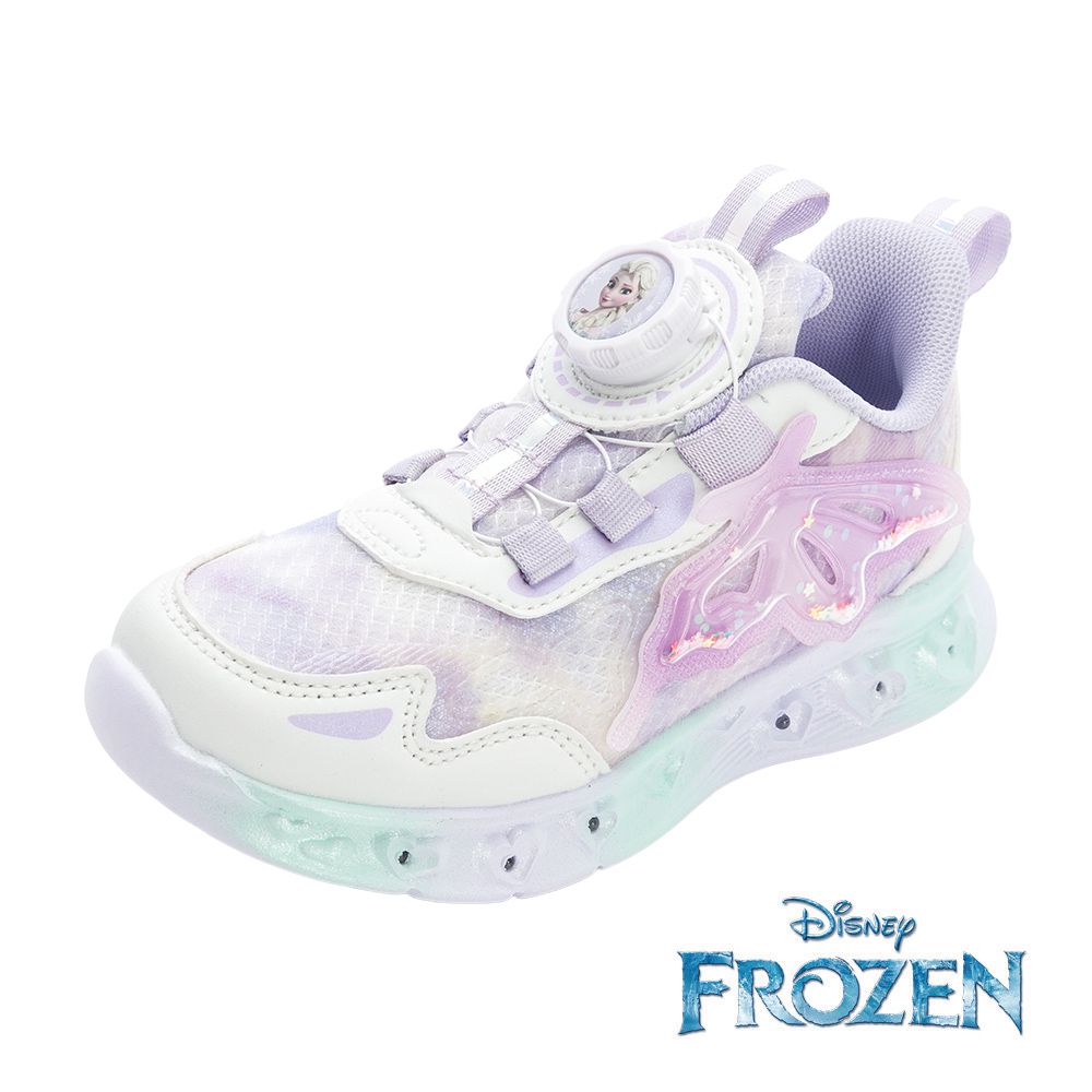 迪士尼Disney 冰雪奇緣 童鞋 輕量旋轉扣電燈鞋 FOKX51627-柔軟舒適4D鞋-紫-(中大童段)