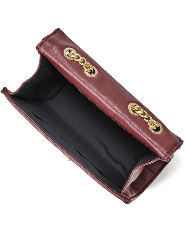 日本 GRL - 小香風菱紋金屬鏈側背小包-白 (F)