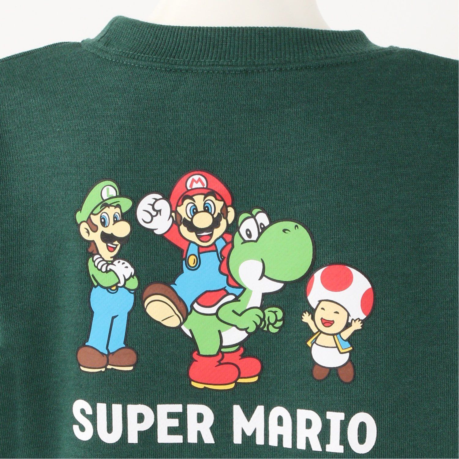 日本千趣會 - Nintendo系列 印花圓領長袖上衣-瑪利歐水管-簡約黑