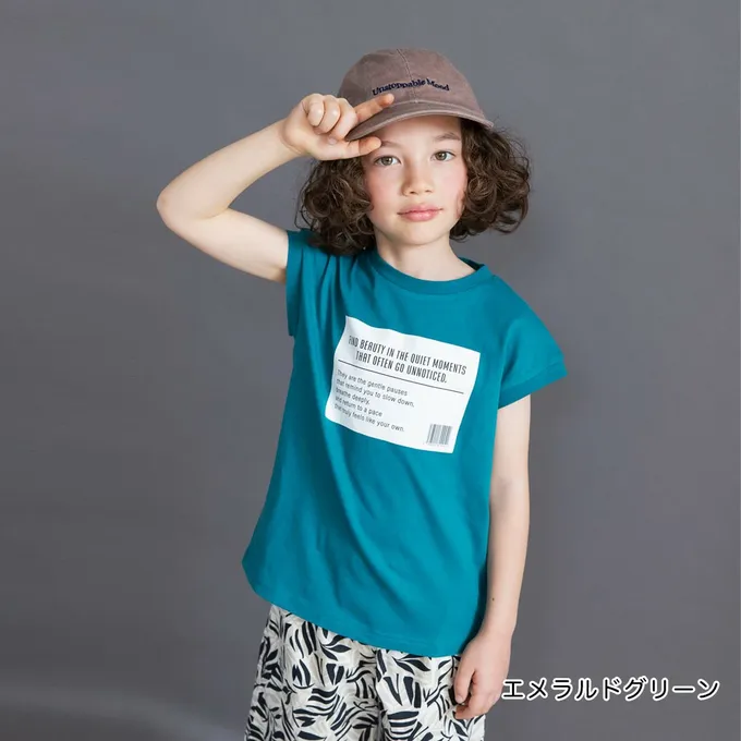 日本 BRANSHES - 100%棉 簡約風圓領法式袖上衣-小u-黃