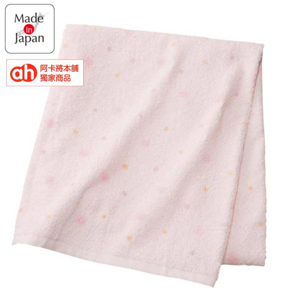 akachan honpo - 軟綿綿浴巾 正方形-點點-粉紅色