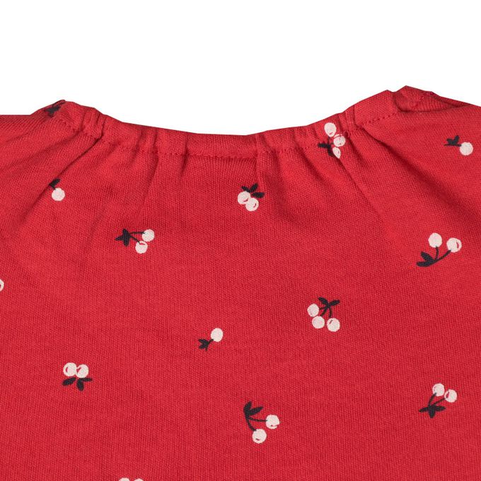 akachan honpo - 洋裝-滿版印花-紅色