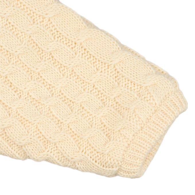 akachan honpo - 針織連帽外套-小耳朵-象牙白色 (80cm)