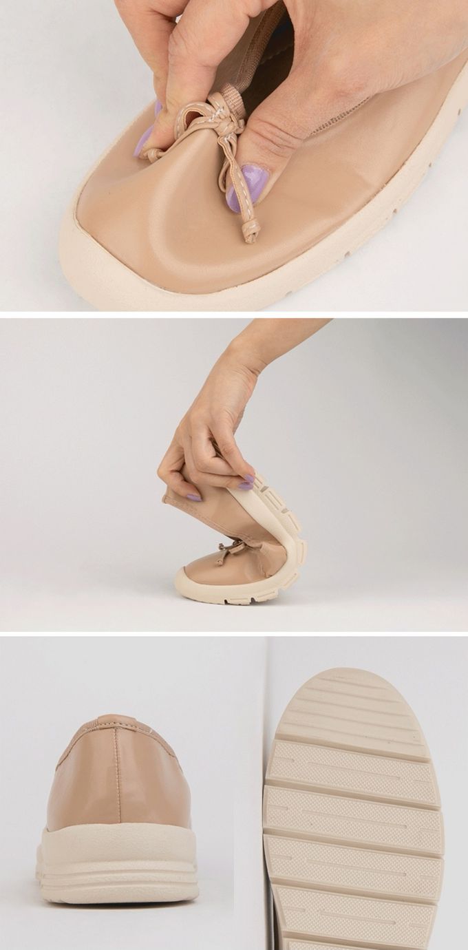 韓國 PINKELEPHANT - 蝴蝶結淺口懶人平底包鞋(1.5cm)-黑