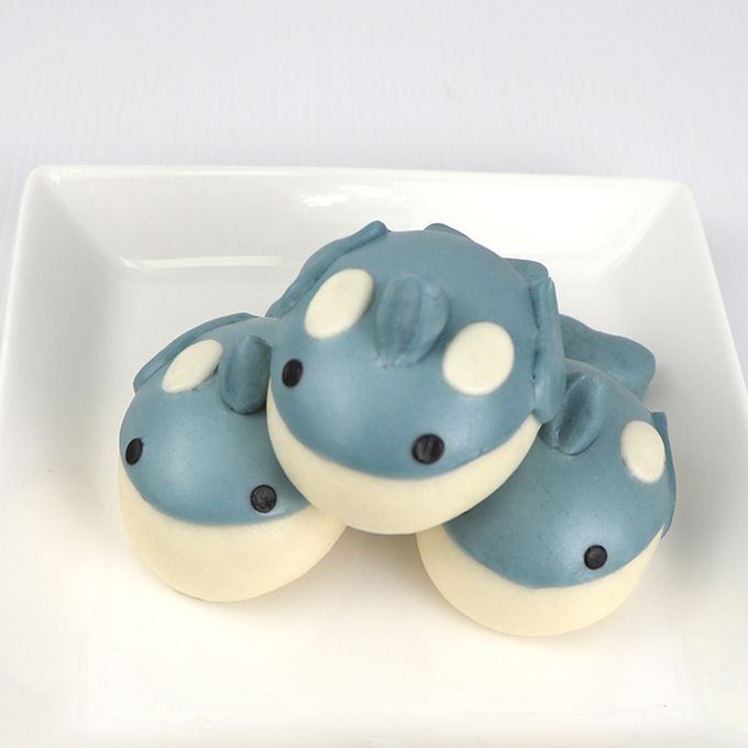 艾酷奇 - 悠游海洋 造型包子-小丑魚包子(芝麻麻吉)X2、藍虎鯨包子(紅豆麻吉)X2、烏龜(奶油綠豆沙)X2-300公克±3%(50公克X6入