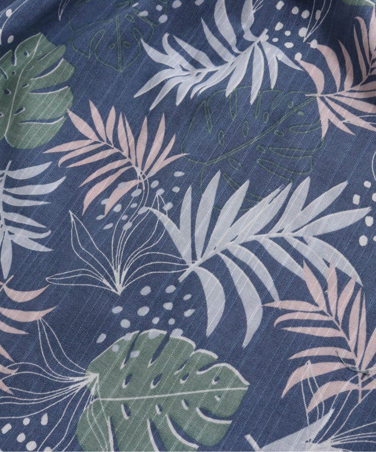 日本 BREEZE - 滿版度假印花傘狀無袖洋裝-紫x米