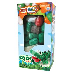 韓國 Donerland - 魔法迷您玉米黏土-鱷魚-工具刀*1+吸水海棉墊*1+盒裝背面附有教學說明