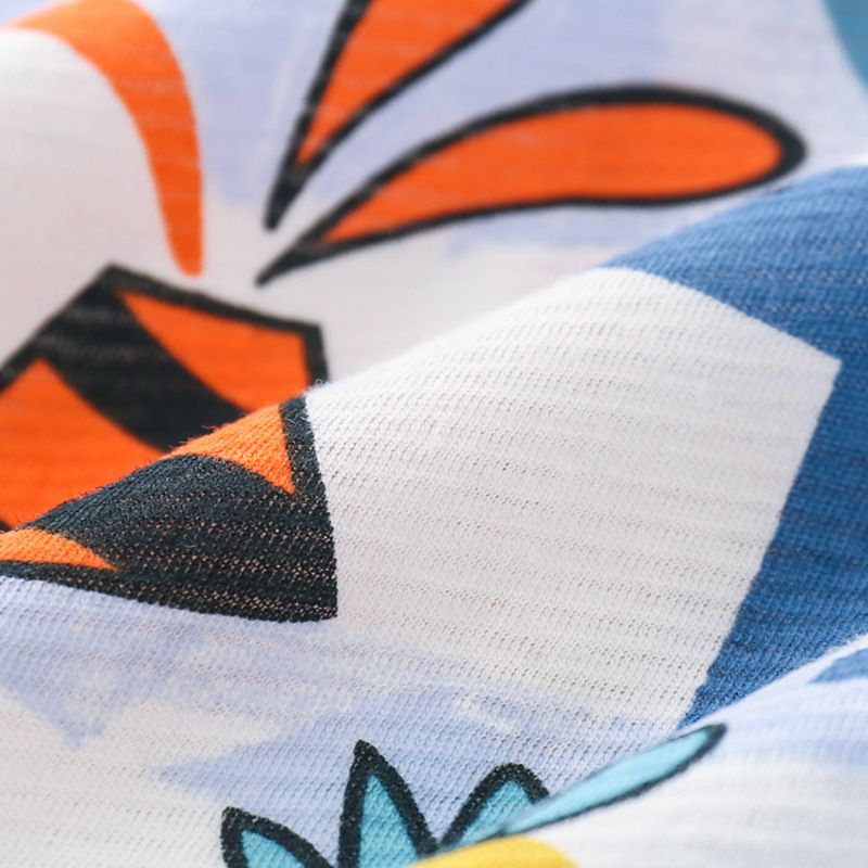 純棉連帽防曬外套/空調外套-彩繪恐龍世界-白色