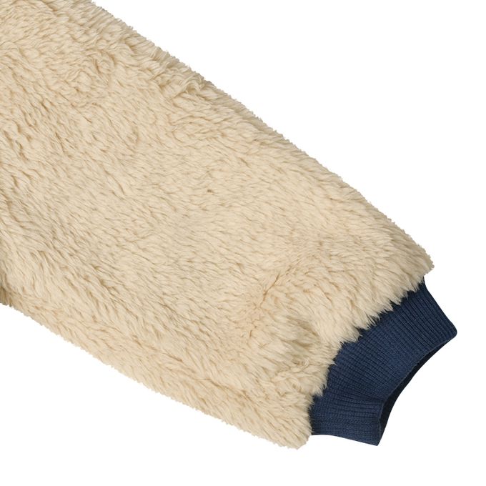 akachan honpo - 長袖休閒上衣-刷毛 背面圖案-淺卡其色