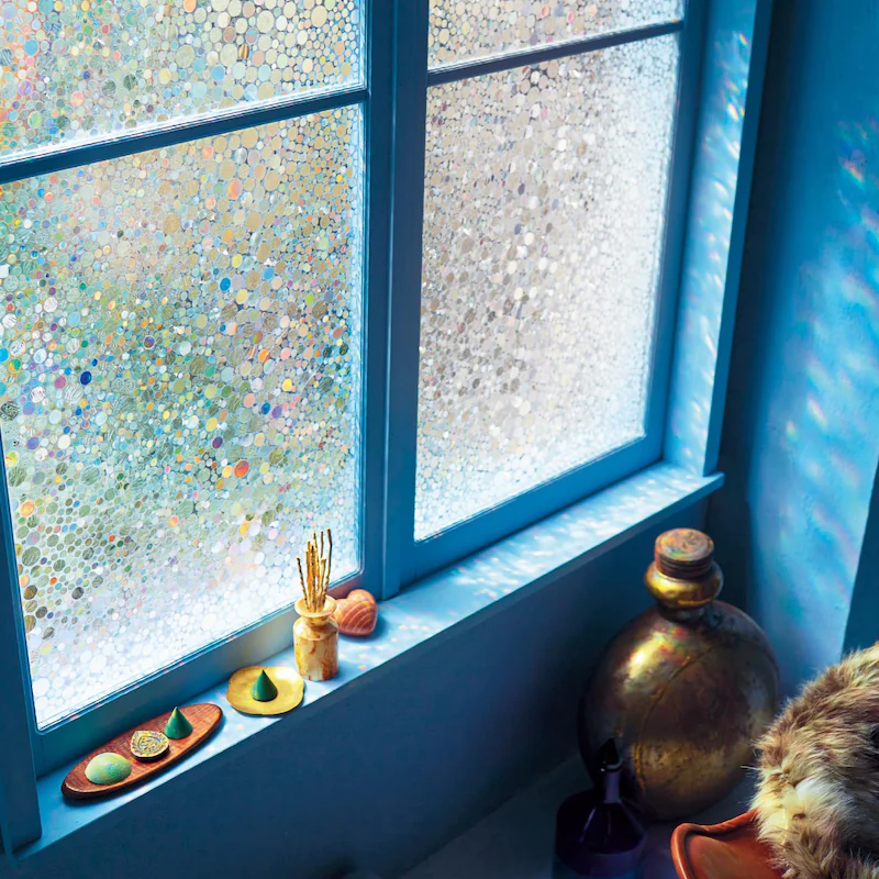 日本千趣會 - 日本製 99%抗UV光影窗貼(靜電式)-繽紛寶石 (92×90cm*2枚)